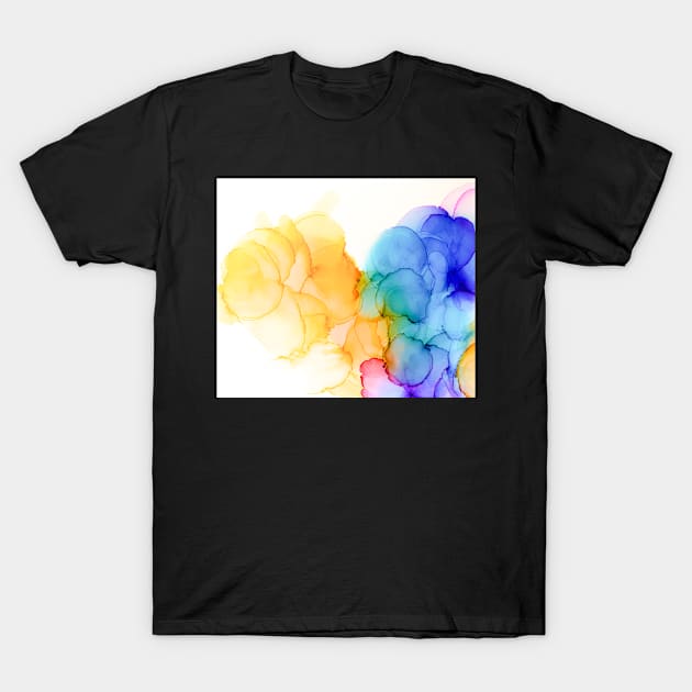 Happy clouds | Alcohol ink artwork T-Shirt by ceemyvision